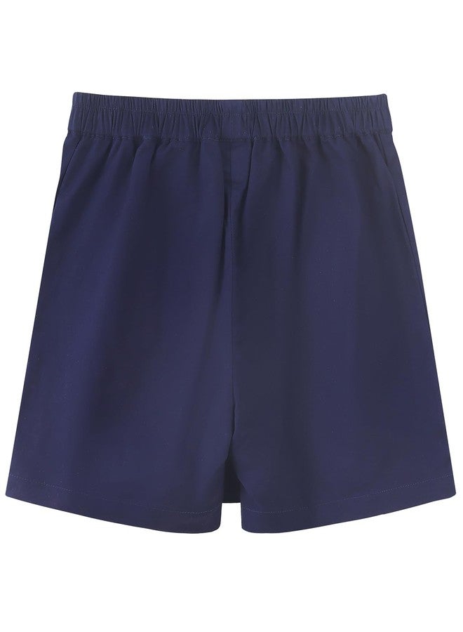 Noomelfish Girls Wrap Skort Cute School Uniform Skirt Shorts, Navy Blue, Size 7-8 Years - Image 3